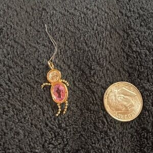 Elegant 14kt Gold and Pink Gemstone Boy Pendant for October Birthday